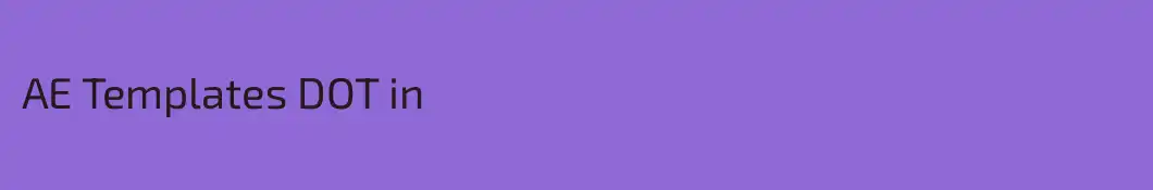 AE Templates DOT in